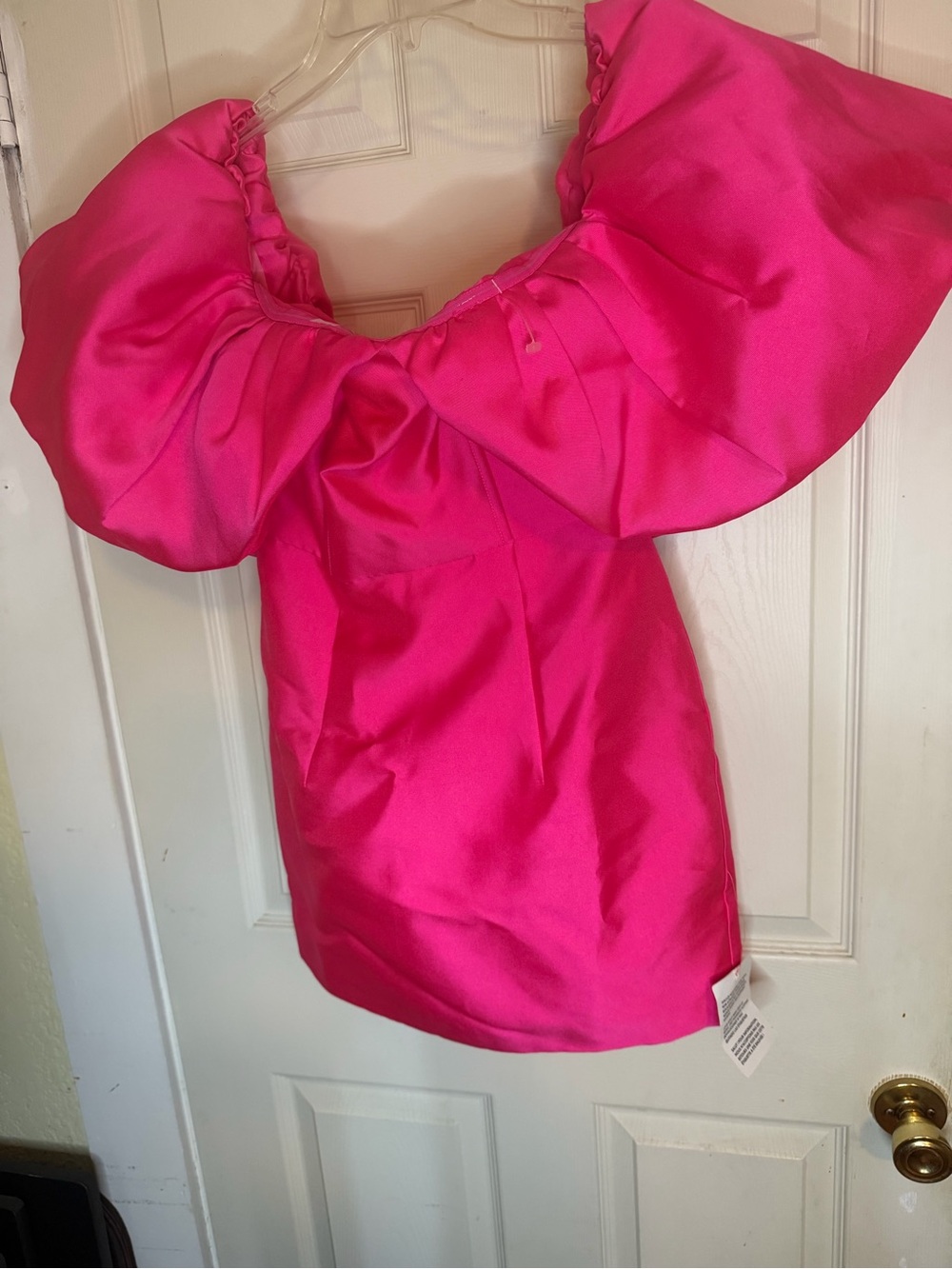 ASOS Hot Pink Statement Ruffle Off-Shoulder Top